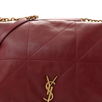 Saint Laurent Lambskin Matelasse Monogram Large Jamie 4.3 New Dark Bordeaux 8 of 10