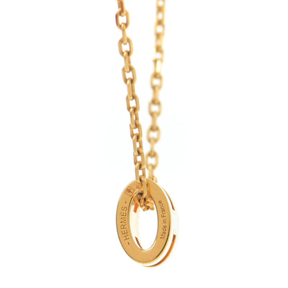 Hermes Lacquered Gold Mini Pop H Pendant Necklace White 5 of 7