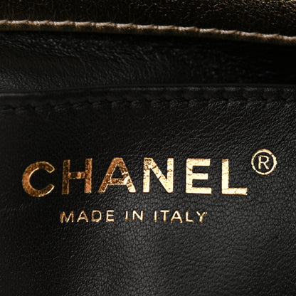 Chanel Metallic Lambskin Quilted Mini CC Crystal Logo Chain Flap Gold 6 of 11