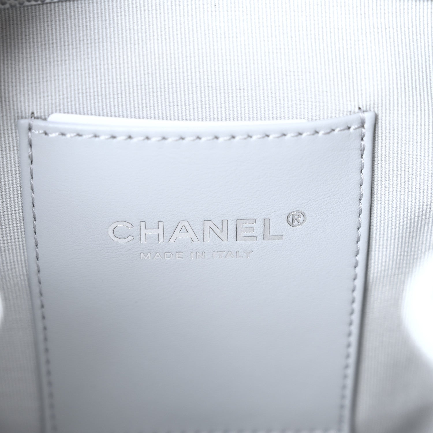 Chanel Shaded Caviar Quilted Lacquered CC My Everything Drawstring Backpack Dark Grey Light Grey 6 of 10