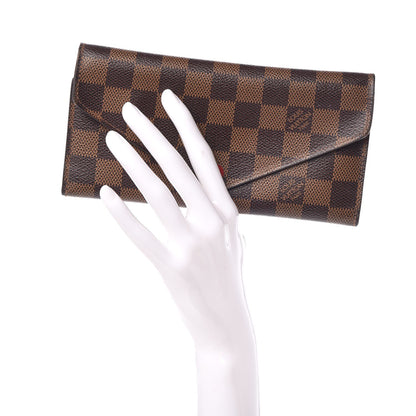 Louis Vuitton Damier Ebene Josephine Wallet Red 2 of 16