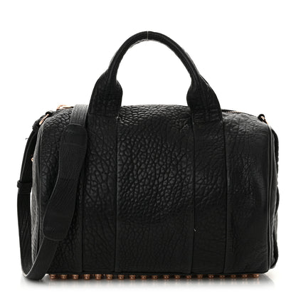 Alexander Wang Pebbled Lambskin Rocco Black Rose Gold Hardware 1 of 13