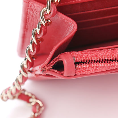 Chanel Caviar Timeless CC Wallet On Chain WOC Coral 11 of 11