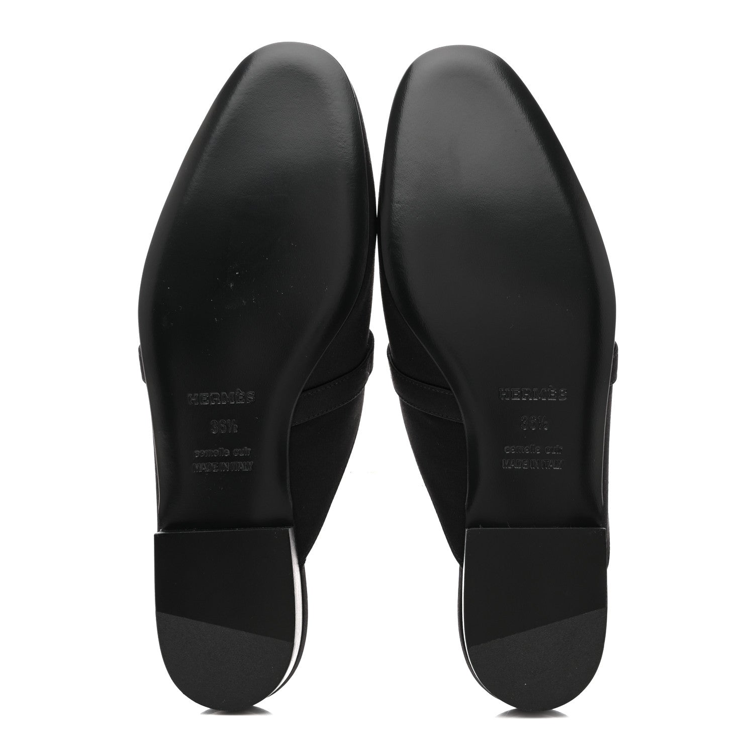Hermes Satin Oz Mules 36.5 Black 6 of 10