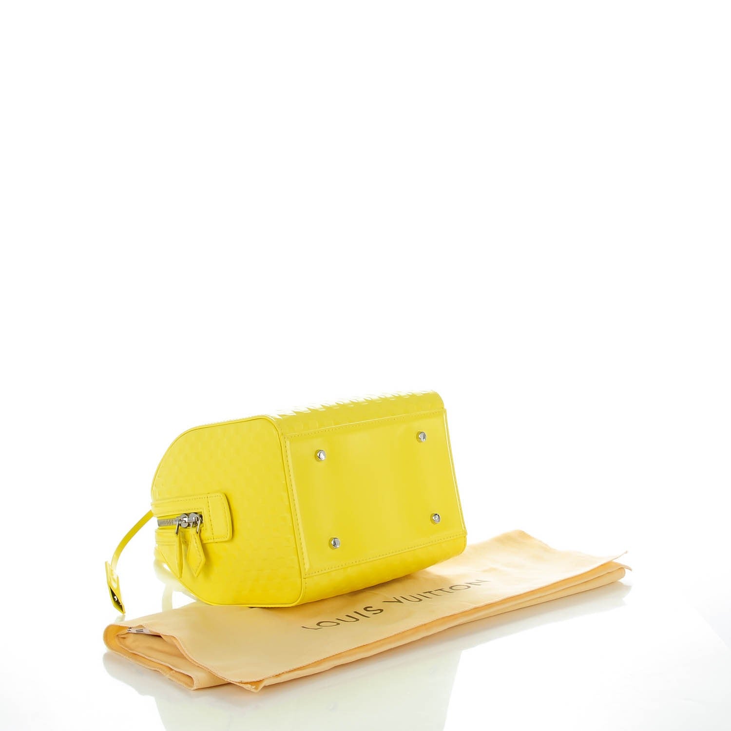 Louis Vuitton Damier Facette Speedy Cube PM Yellow 4 of 7