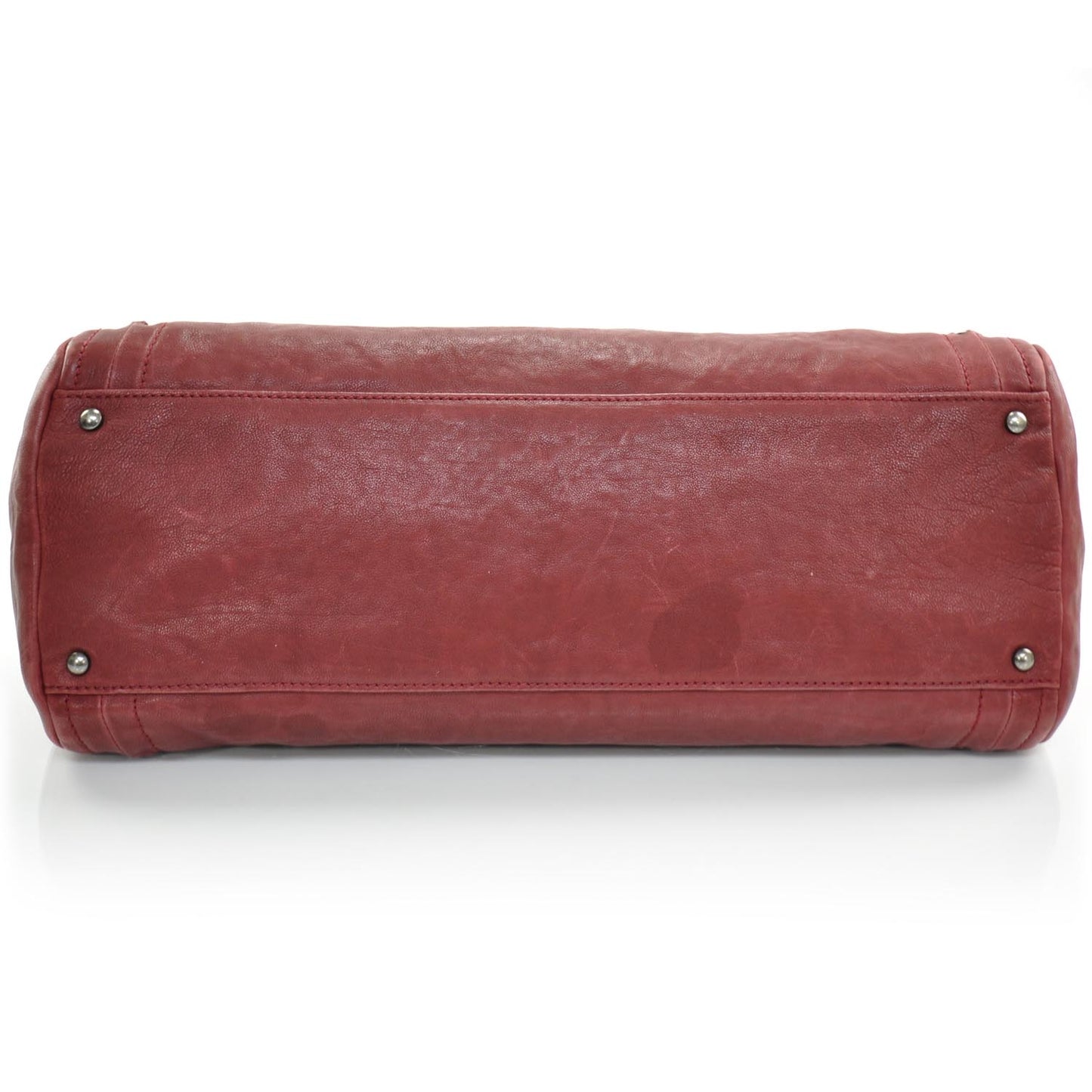 Leather Luxe Ligne XL Modern Chain Tote Red