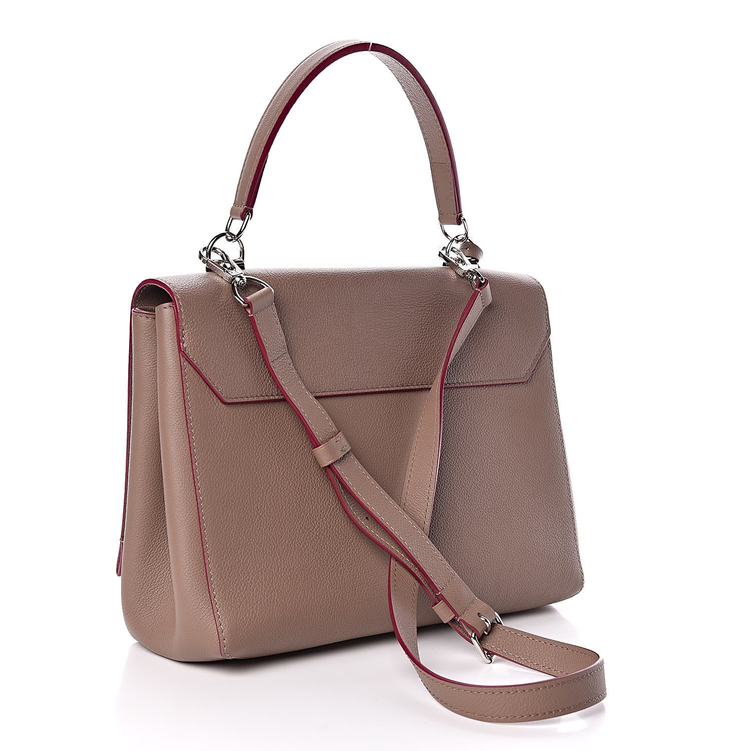 Louis Vuitton Soft Calfskin Lockme II Top Handle Taupe Glace 3 of 11