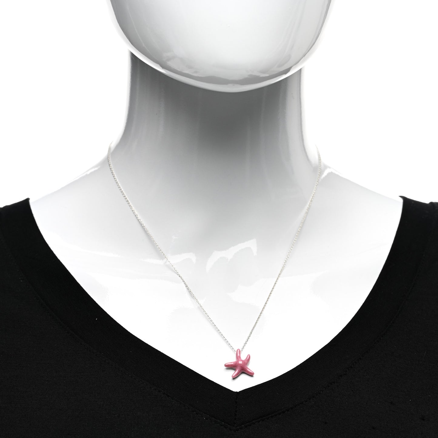 Sterling Silver Rhodonite Starfish Necklace