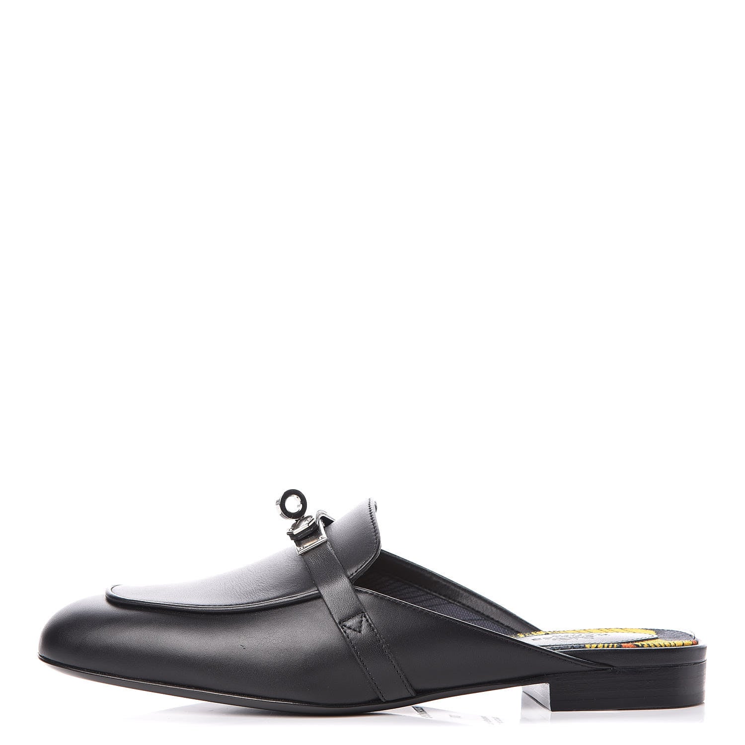 Hermes Goatskin Oz Mules 37 Black 1 of 12