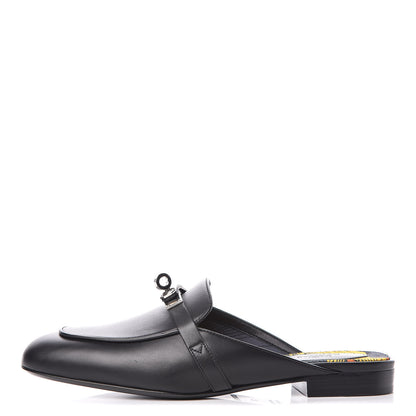 Hermes Goatskin Oz Mules 37 Black 1 of 12