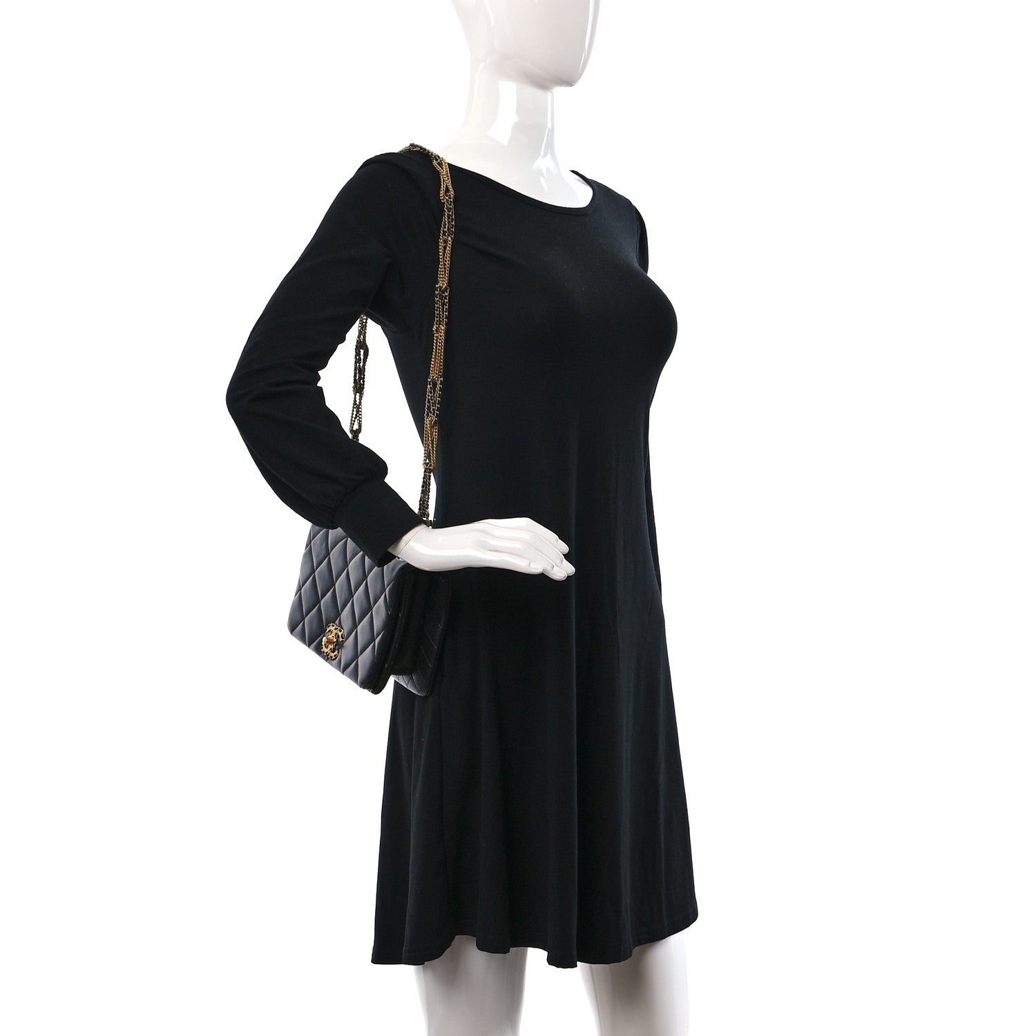 Chanel Lambskin Quilted On And On Small Chain Flap Black 2 of 10