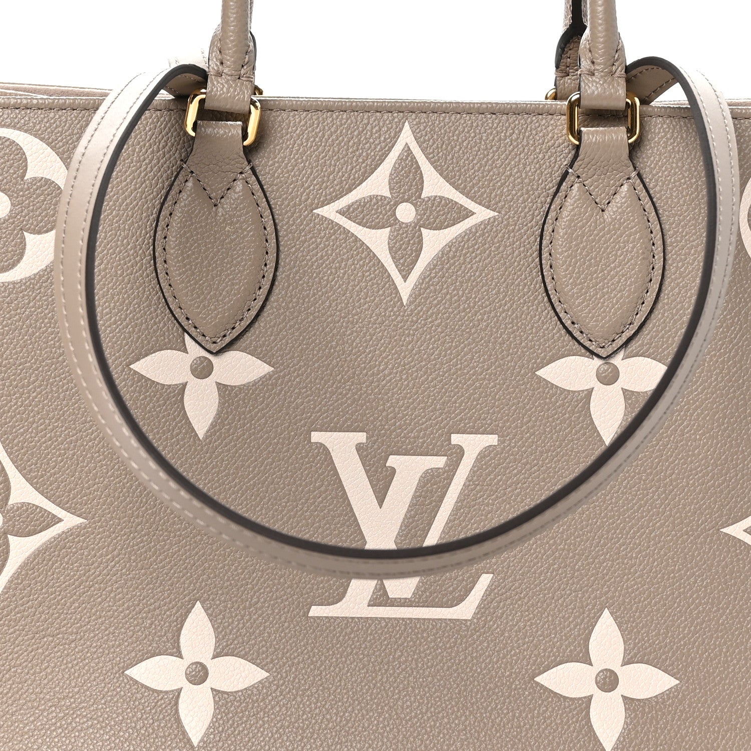 Louis Vuitton Empreinte Monogram Giant Onthego MM Tourterelle Creme 7 of 9