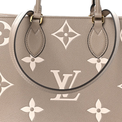 Louis Vuitton Empreinte Monogram Giant Onthego MM Tourterelle Creme 7 of 9
