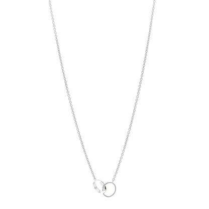 Cartier 18K White Gold Interlocking LOVE Necklace 1 of 5