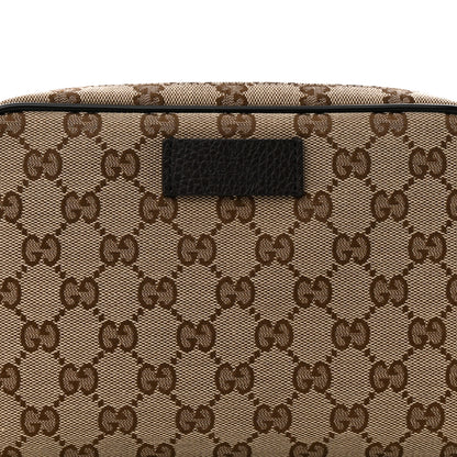 Gucci Monogram Dollar Calfskin Belt Bag Beige Ebony Testa di Moro Marrone Scuro 8 of 11