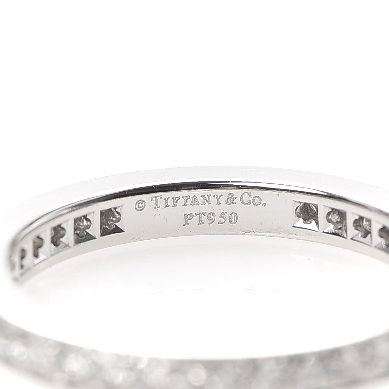 Tiffany Platinum Diamond 2mm Legacy Band Ring 49 5 4 of 4