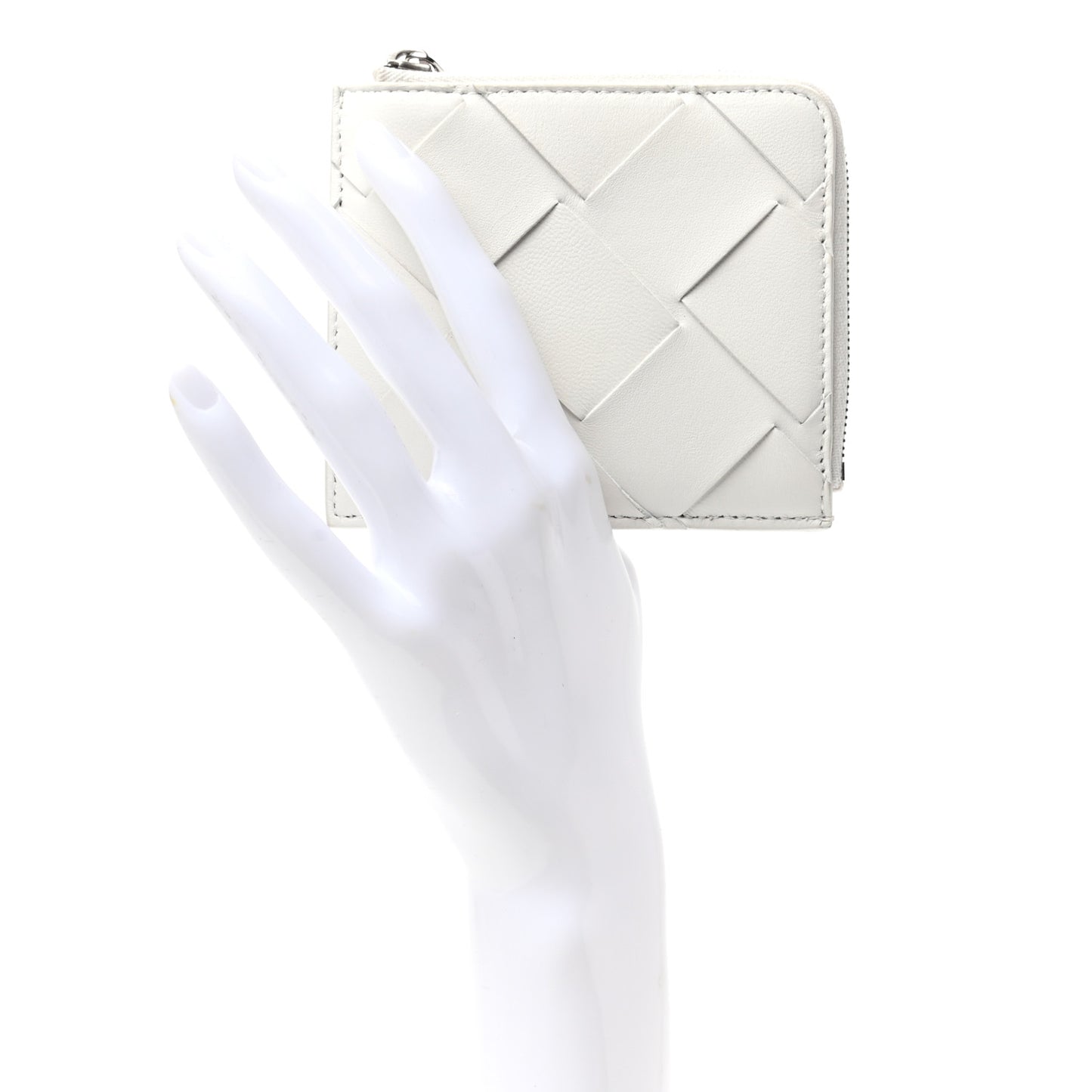 Nappa Maxi Intrecciato Coin Purse White