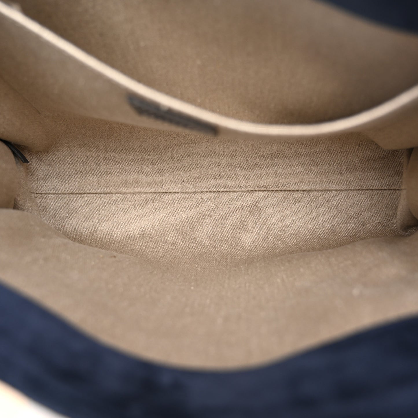 Suede Calfskin Medium Woody Ribbon Tote Navy