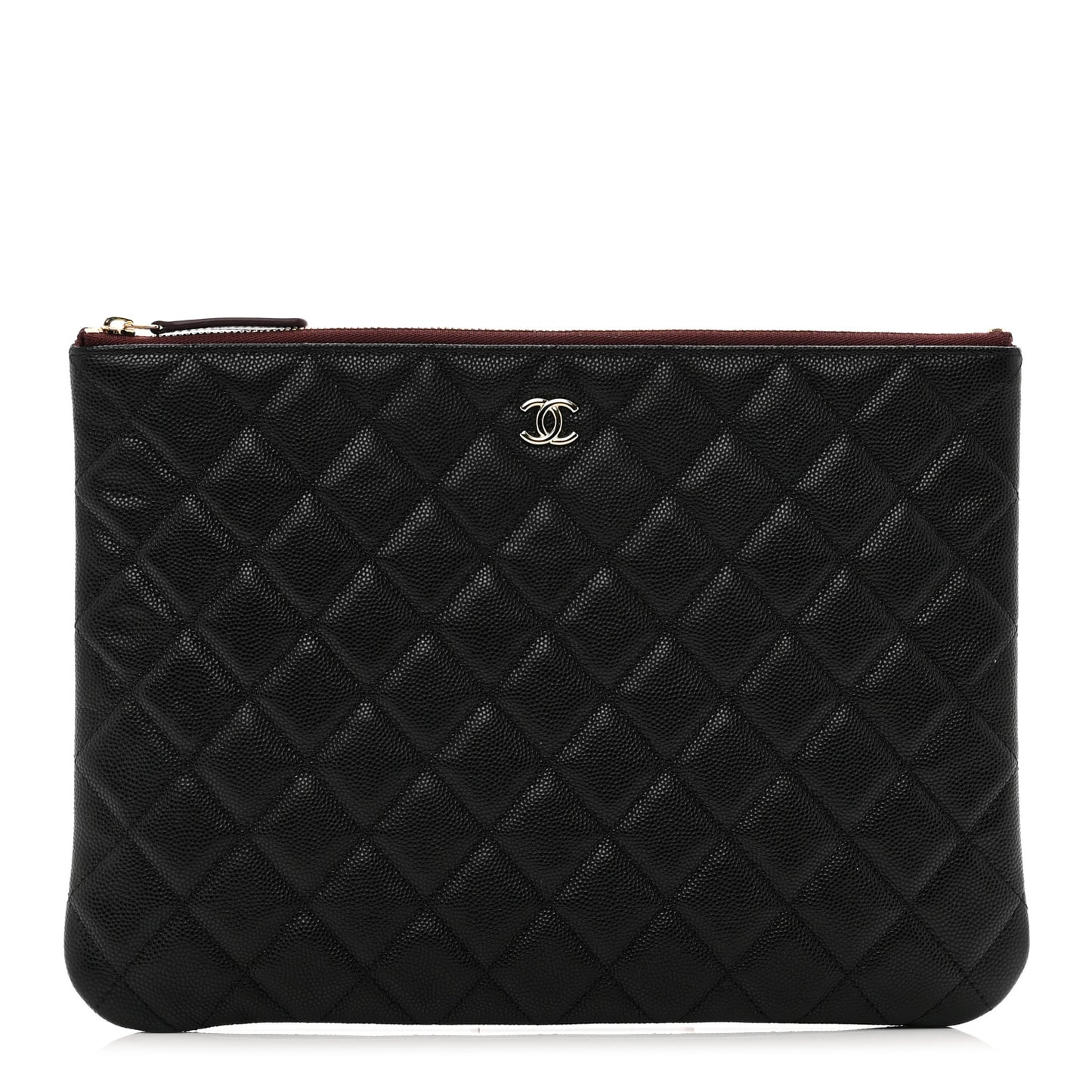 Caviar Quilted Medium Cosmetic Case Black