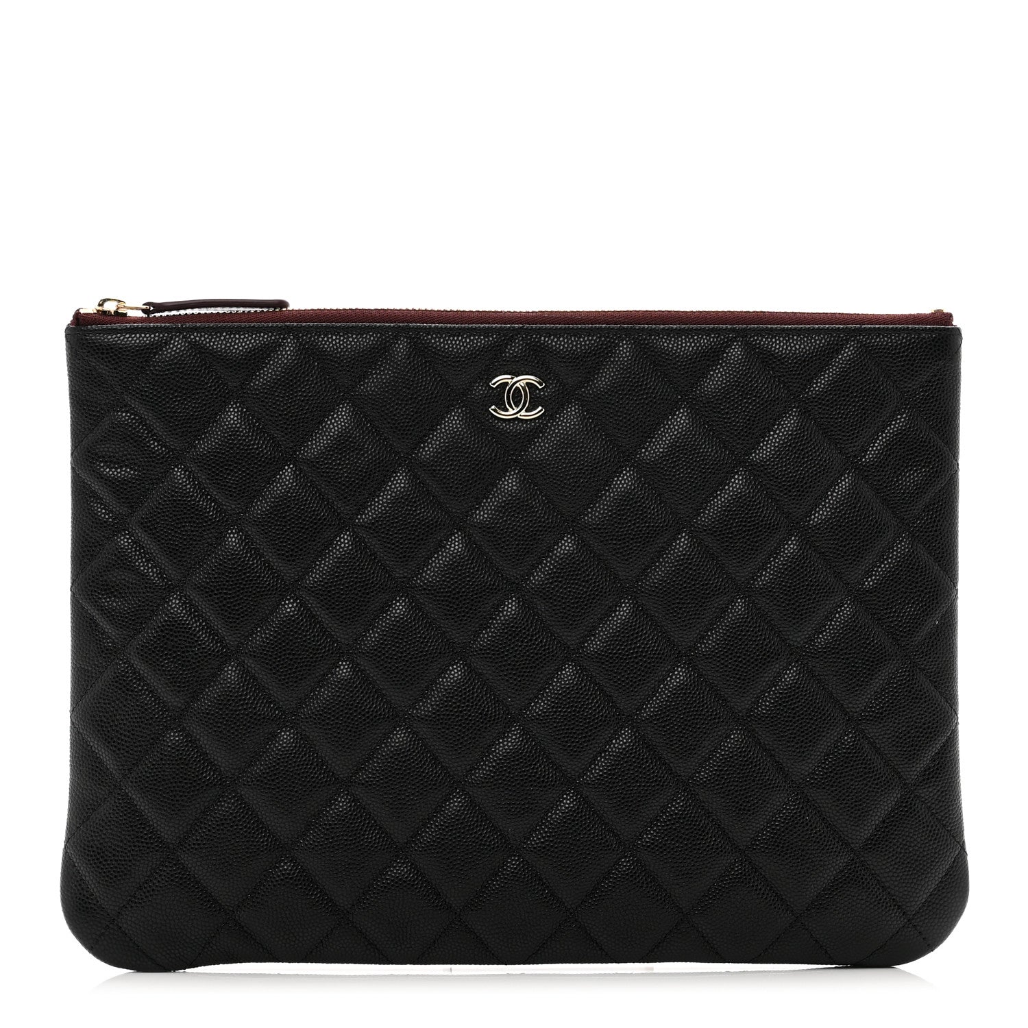 Chanel Caviar Quilted Medium Cosmetic Case Black 1 of 8