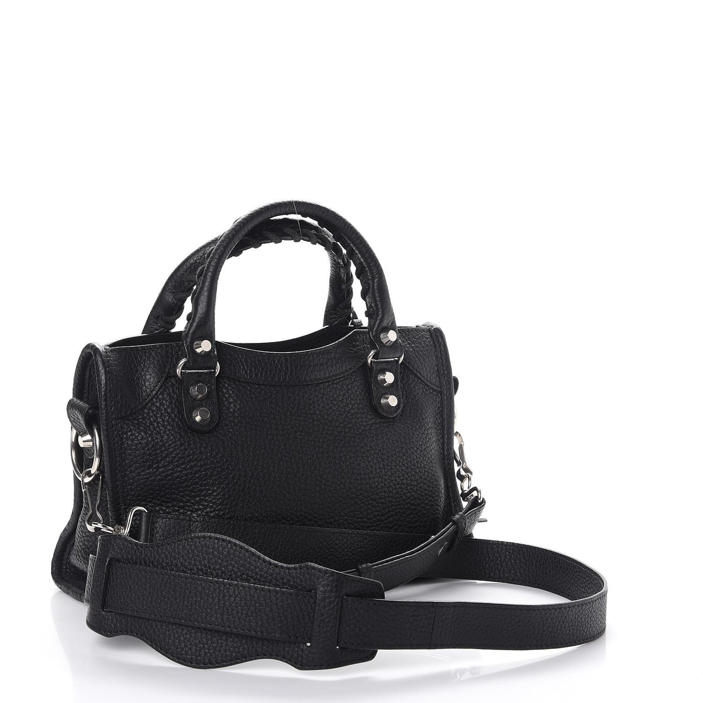 Vibrato Calfskin Classic Silver Hardware Mini City Black