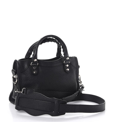 Balenciaga Vibrato Calfskin Classic Silver Hardware Mini City Black 3 of 7