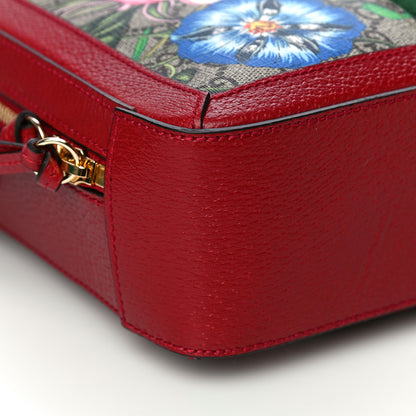 Gucci GG Supreme Monogram Flora Web Small Ophidia Top Handle Shoulder Bag Hibiscus Red 8 of 10