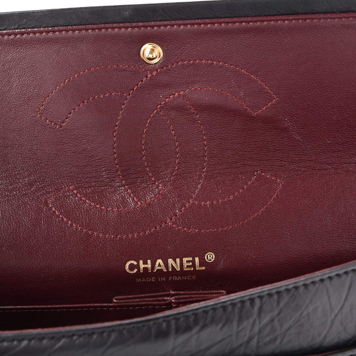 Aged Calfskin Quilted 2.55 Reissue 226 Flap Black