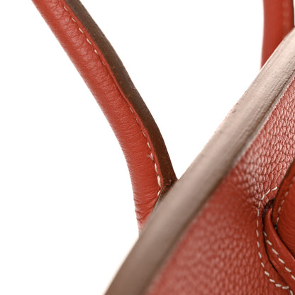 Hermes Taurillon Clemence Eclat Birkin 30 Sanguine White 13 of 14