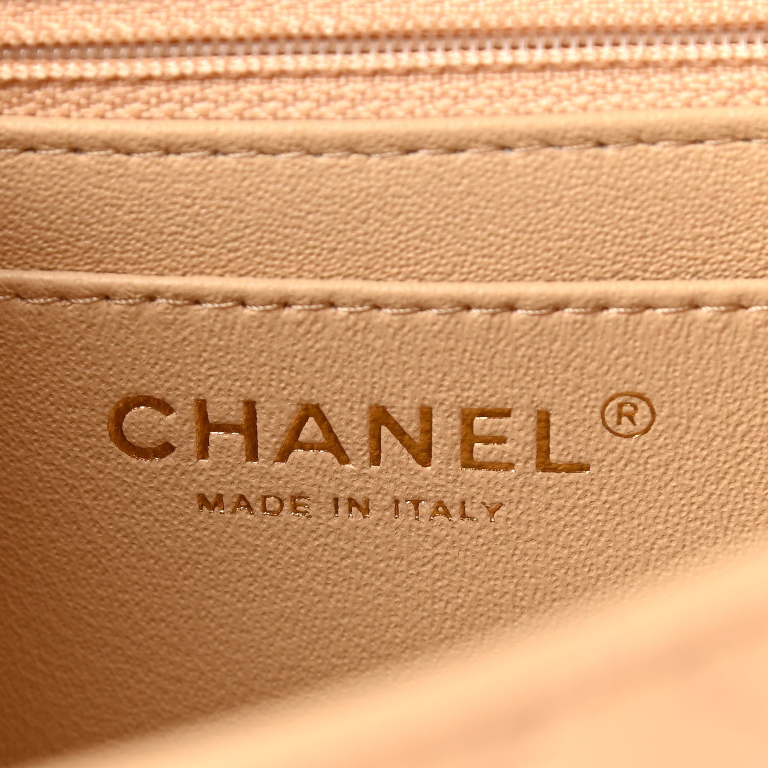 Chanel Lambskin Quilted Mini Rectangular Flap Beige 6 of 11