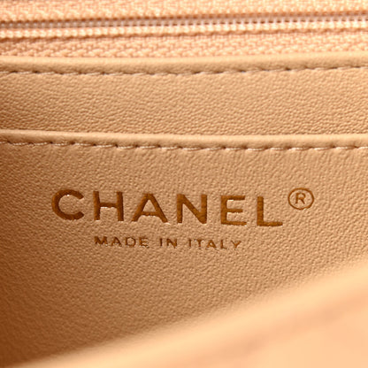 Chanel Lambskin Quilted Mini Rectangular Flap Beige 6 of 11