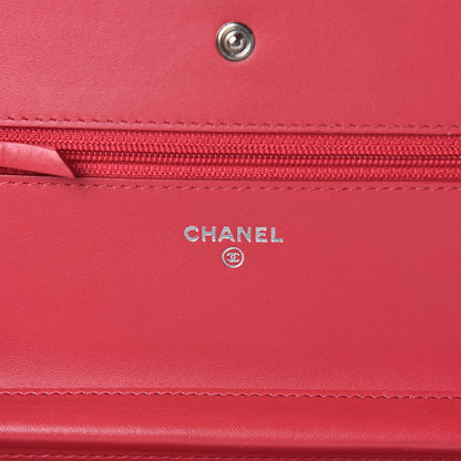 Chanel Caviar Timeless CC Wallet On Chain WOC Red 6 of 12