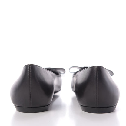 Louis Vuitton Calfskin Patent Bow Uniformes Ballet Flats 37 Black 7 of 14