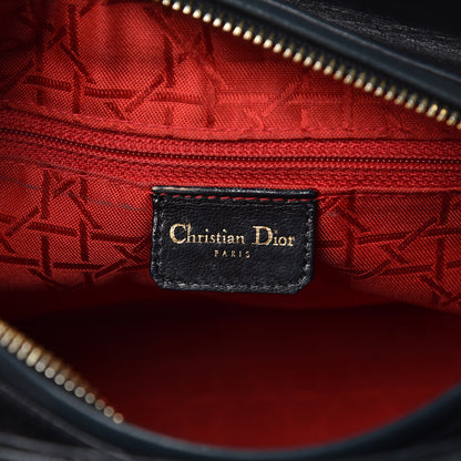 Christian Dior Lambskin Cannage Medium Lady Dior Black 6 of 17