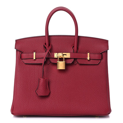 Hermes Togo Birkin 25 Rouge Grenat 1 of 9