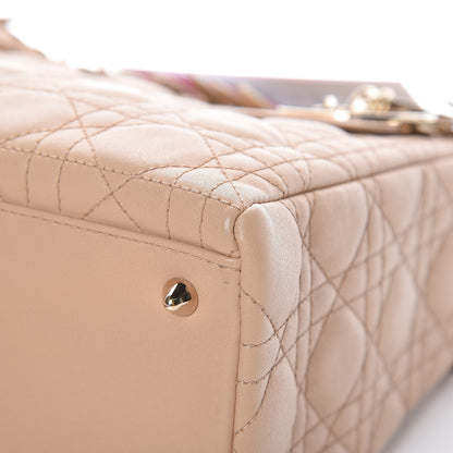 Christian Dior Lambskin Cannage Medium Lady Dior Beige 10 of 11