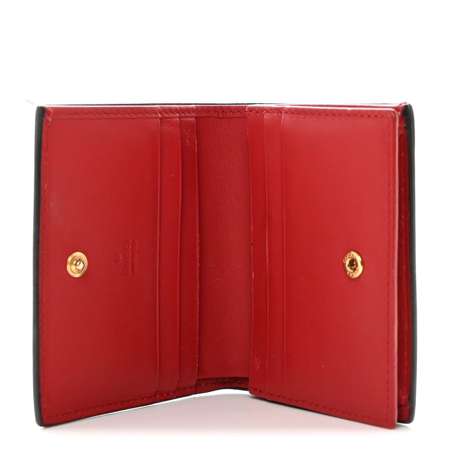 GG Supreme Monogram Blooms Card Case Wallet Beige Blue Navy Hibiscus Red