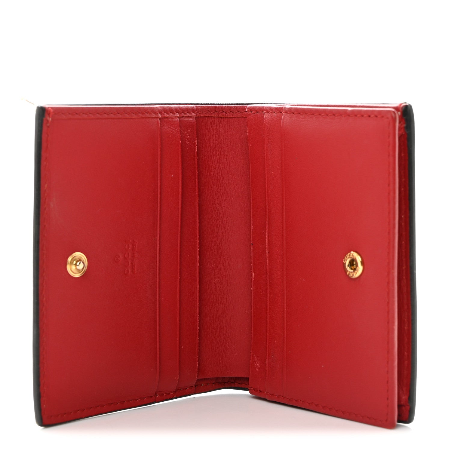 Gucci GG Supreme Monogram Blooms Card Case Wallet Beige Blue Navy Hibiscus Red 5 of 10