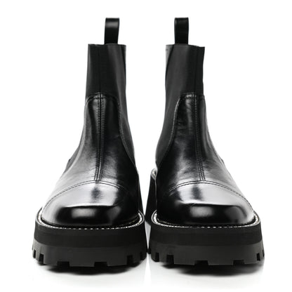 Jimmy Choo Vintage Calfskin Crystal Clayton Flat Boots 39.5 Black 2 of 7