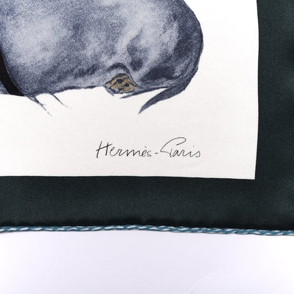 Hermes Silk Les Bassets Scarf 70 White Gris Bluete 3 of 5