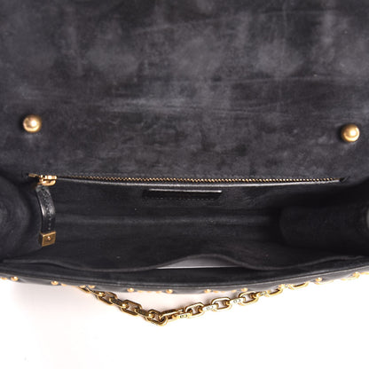 Christian Dior Lambskin Cannage Studded Large Dioraddict Flap Bag Black 5 of 8