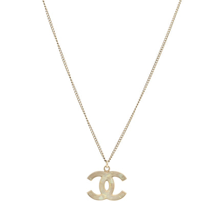 Chanel Mother of Pearl CC Necklace Gold 1 of 4