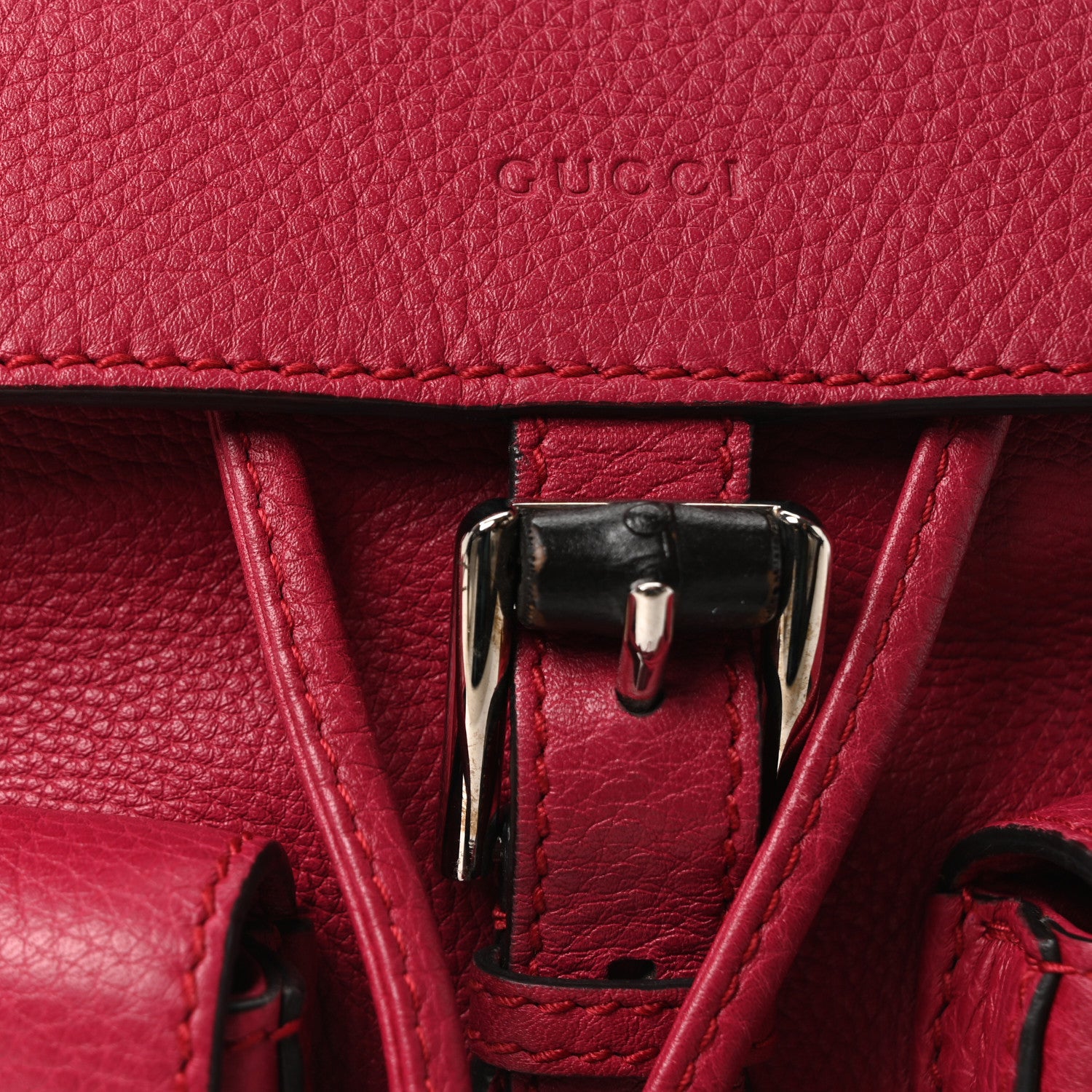 Gucci Cellarius Calfskin Medium Bamboo Backpack Petunia 8 of 10