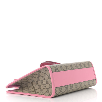 Gucci GG Supreme Monogram 3-D Strawberry Childrens Tote Beige Ebony Lotus Pink Fuxia Emerald 3 of 10