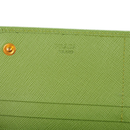 Prada Saffiano Metal Continental Flap Wallet Prato 7 of 8