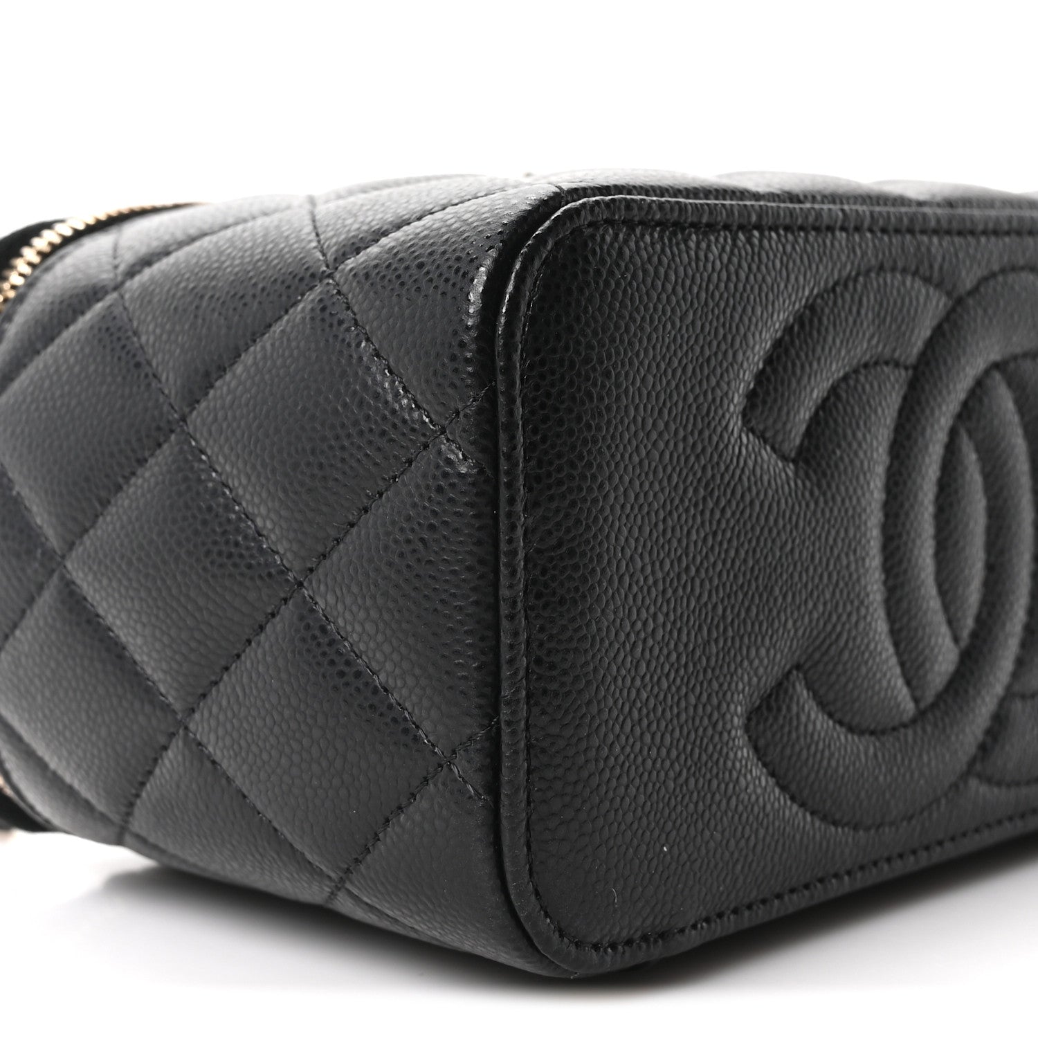 Chanel Caviar Quilted Small Vanity Case With Chain Black 9 of 11