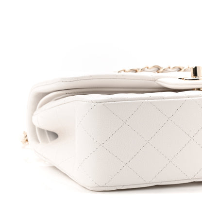 Chanel Caviar Quilted Medium Double Flap White 16 of 21