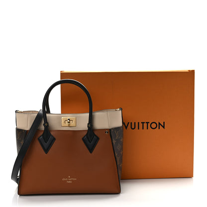Louis Vuitton Calfskin Monogram On My Side MM Chataigne 9 of 9