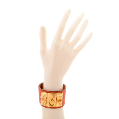 Hermes Epsom Collier de Chien CDC Bracelet L Orange 2 of 8