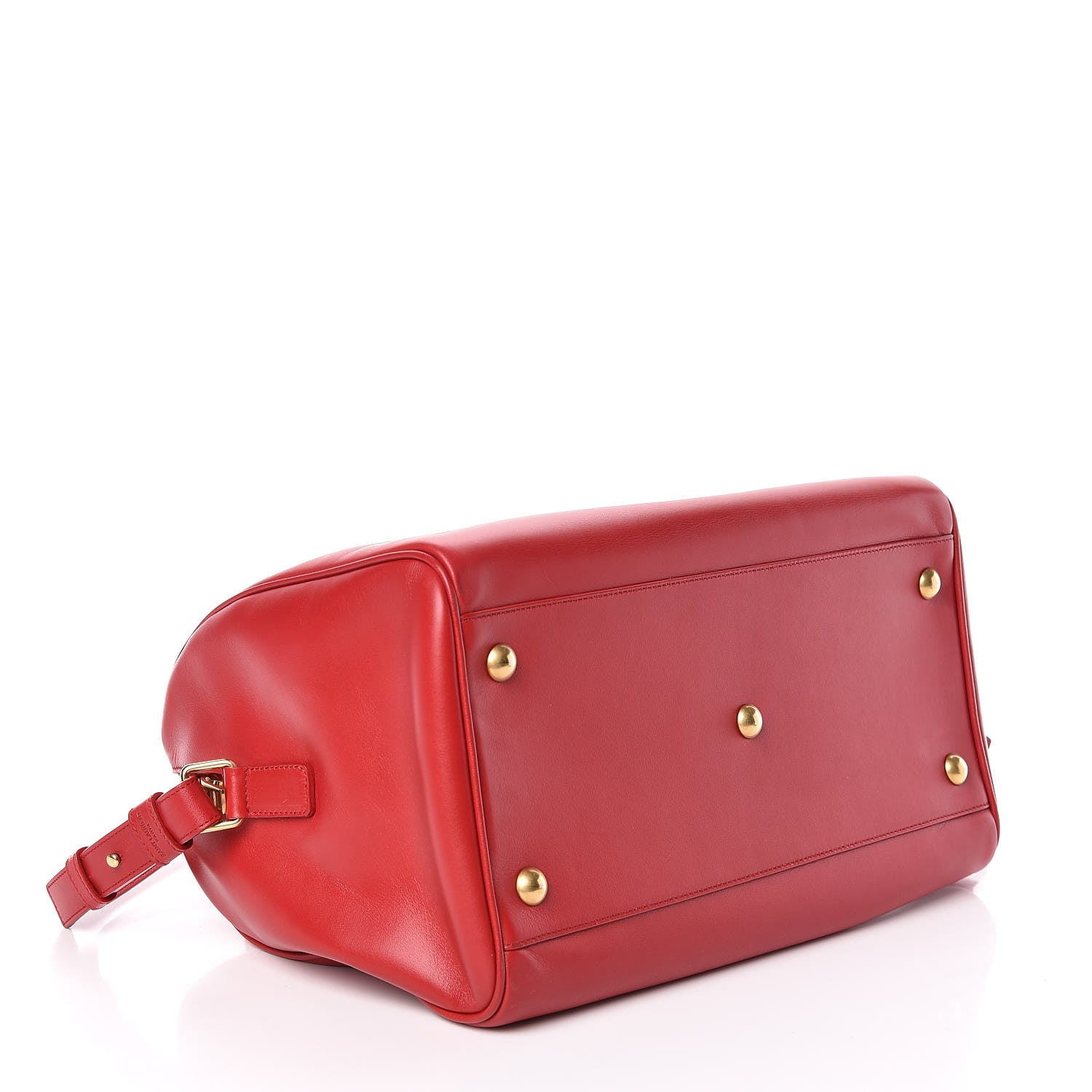 Saint Laurent Calfskin Classic Duffle 6 Red 4 of 8